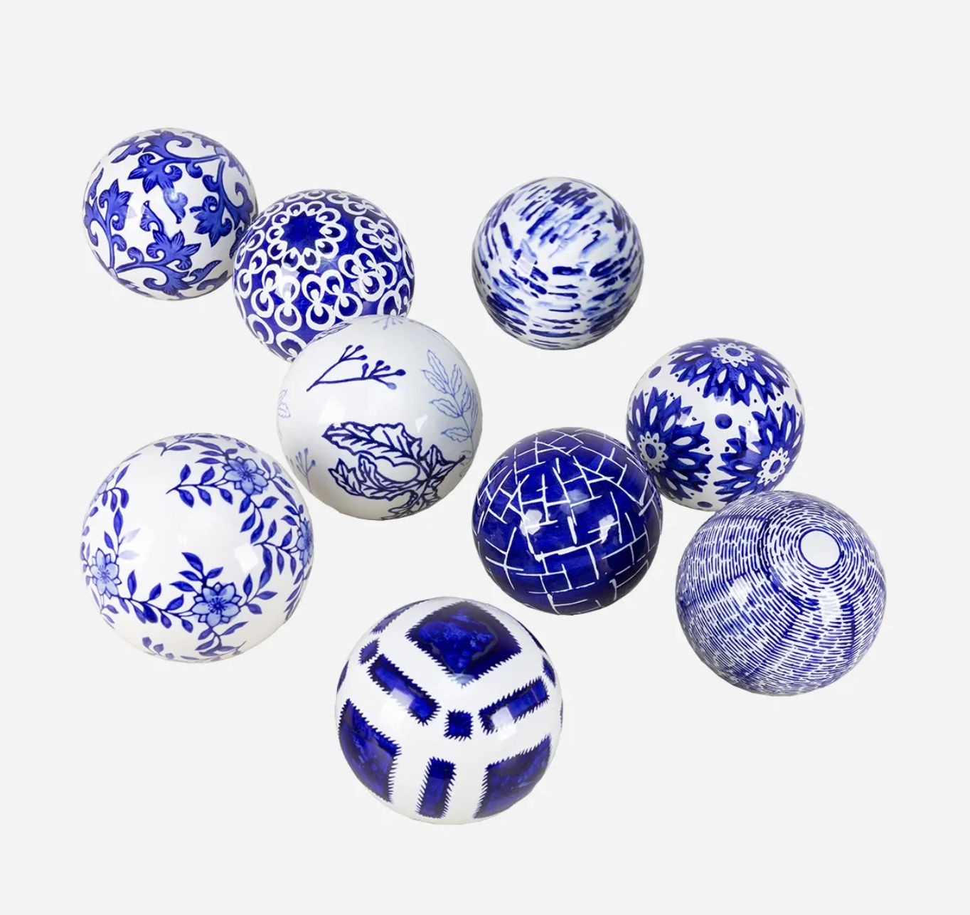 Ceramic Blue Pattern Orb Ceramic Blue Pattern Orb