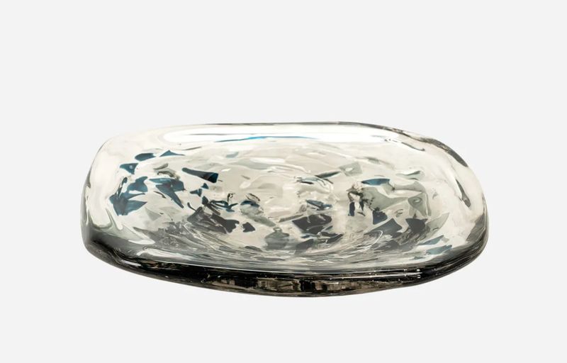 Smokey Glass Plate Bowl Smokey Glass Plate Bowl