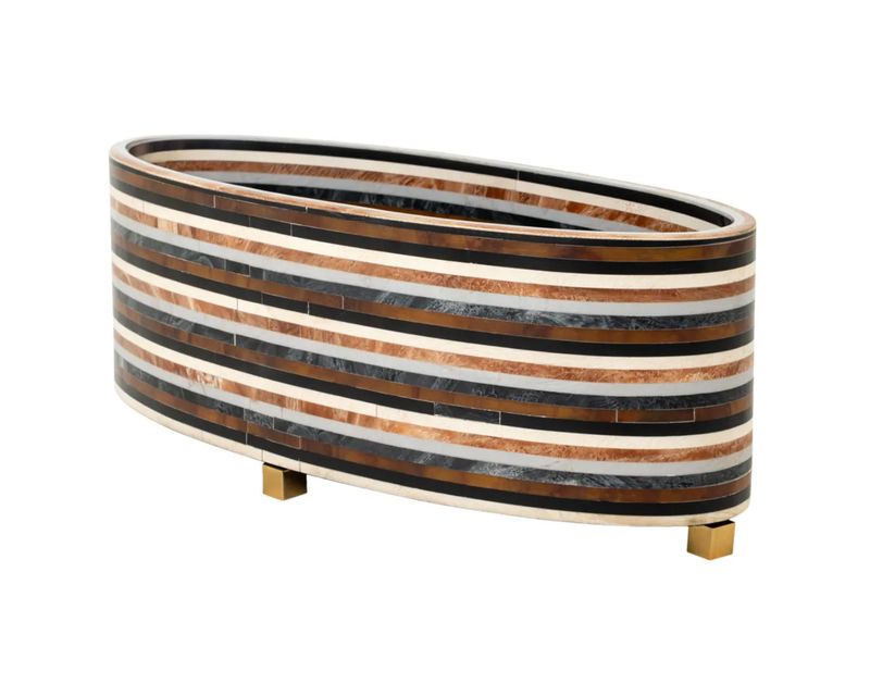 Brown Black Stripe Bowl