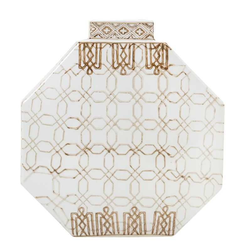 Brown and White Tall Vase Brown and White Tall Vase