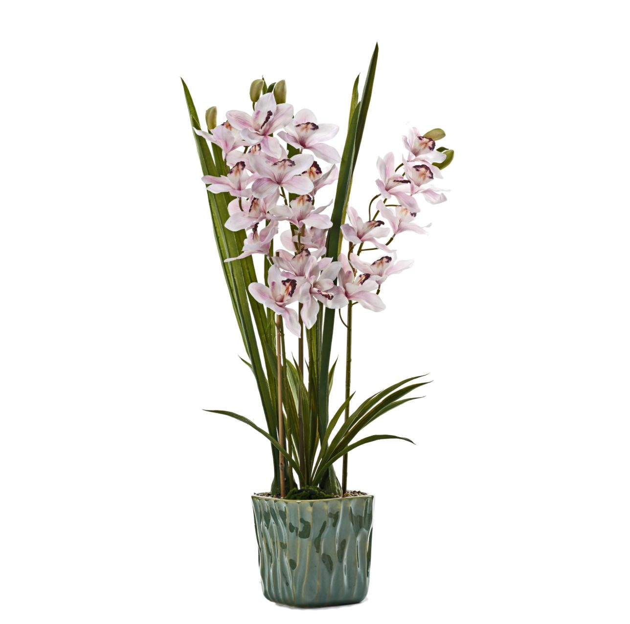 Pink Real Touch Orchids in Ceramic Pot Pink Real Touch Orchids in Ceramic Pot