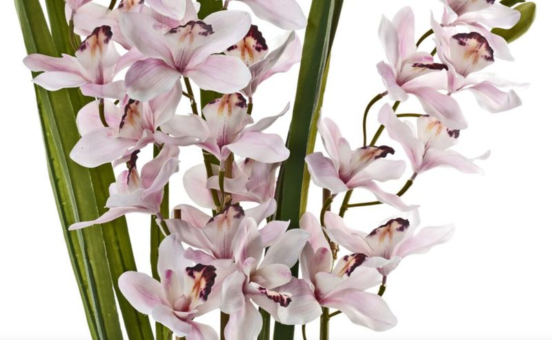 Pink Real Touch Orchids in Ceramic Pot
