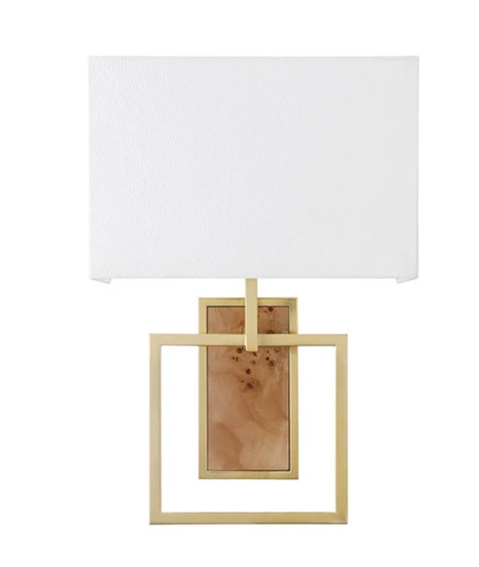Burl Brass Wall Sconce 18.75"