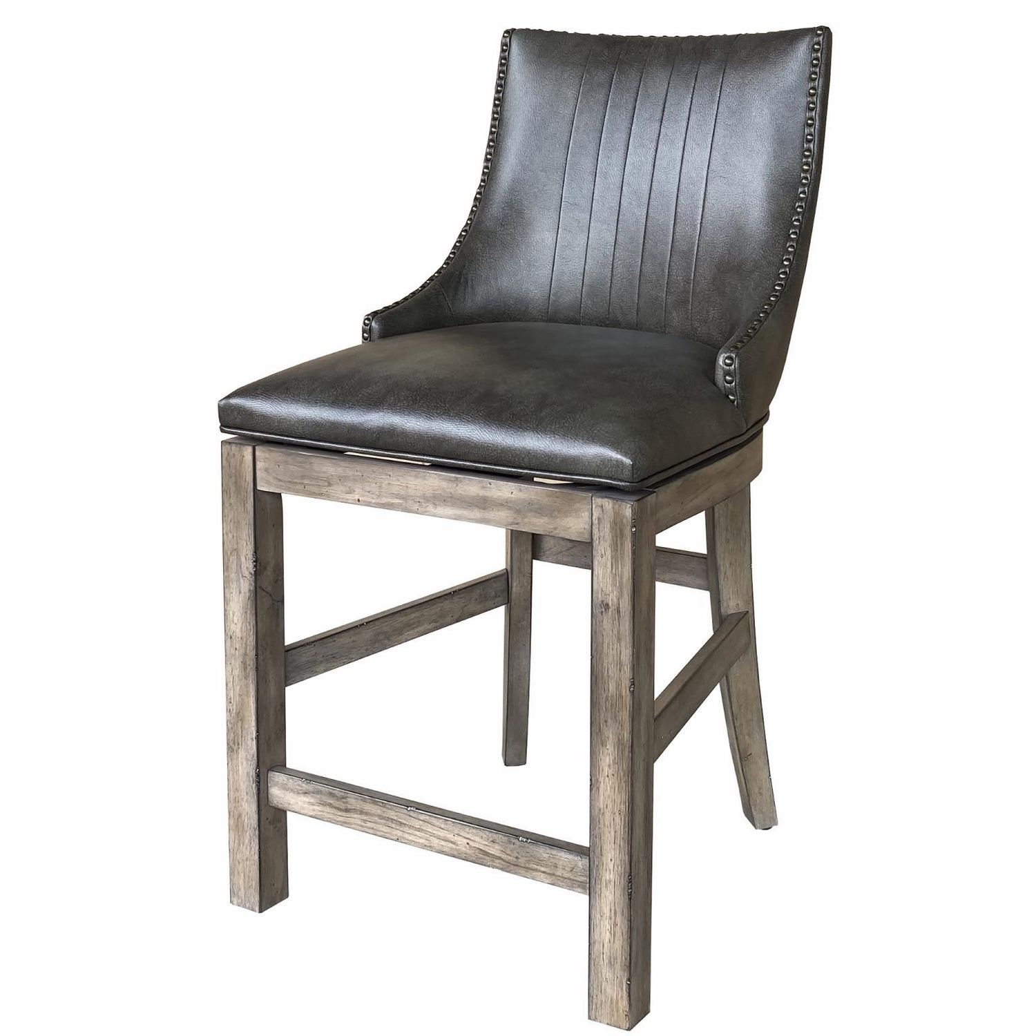 Leather Barrel Swivel Counter Stools Leather Barrel Swivel Counter Stools