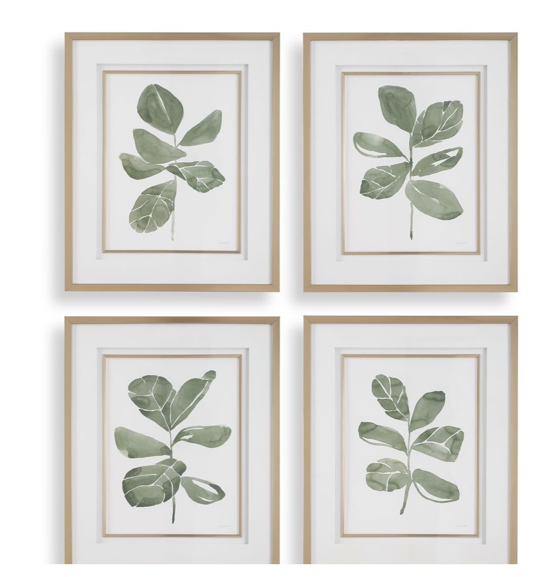 Green Fiddle Framed Prints S/4 28 W X 34 H Green Fiddle Framed Prints S/4 28 W X 34 H