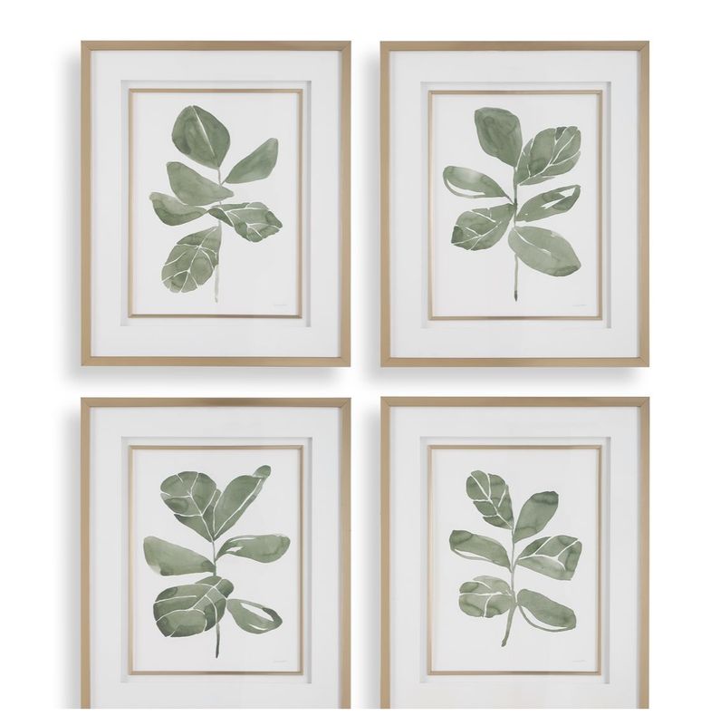 Green Fiddle Framed Prints S/4 28 W X 34 H Green Fiddle Framed Prints S/4 28 W X 34 H