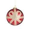 5" Gold Bow Red Ball Ornament 5" Gold Bow Red Ball Ornament