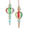 8.5" Circus Stripe Pattern Finial Ornament 8.5" Circus Stripe Pattern Finial Ornament