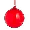 5" Red Clear Glass Ball 5" Red Clear Glass Ball