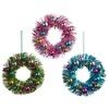7" Tensel Wreath Ornament Asst 7" Tensel Wreath Ornament Asst