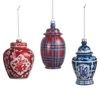 5" Multi Ginger Jar Plaid Ornament 5" Multi Ginger Jar Plaid Ornament