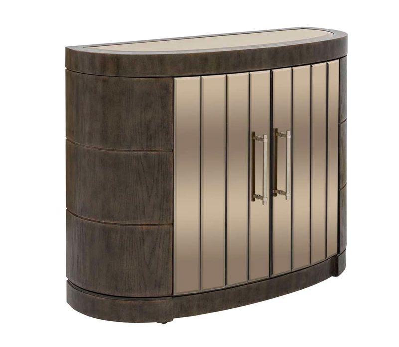 Bronzed Two Door Cabinet 44x17x34