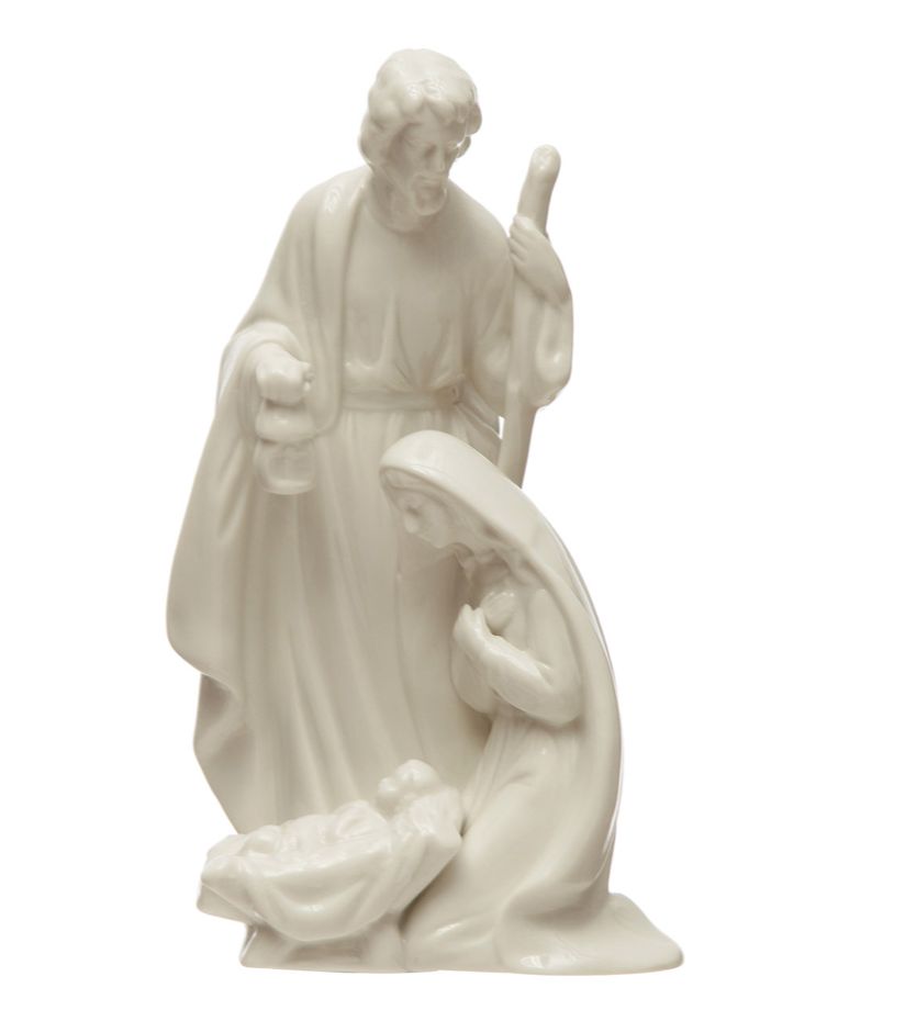 White Stoneware Holy Family White Stoneware Holy Family