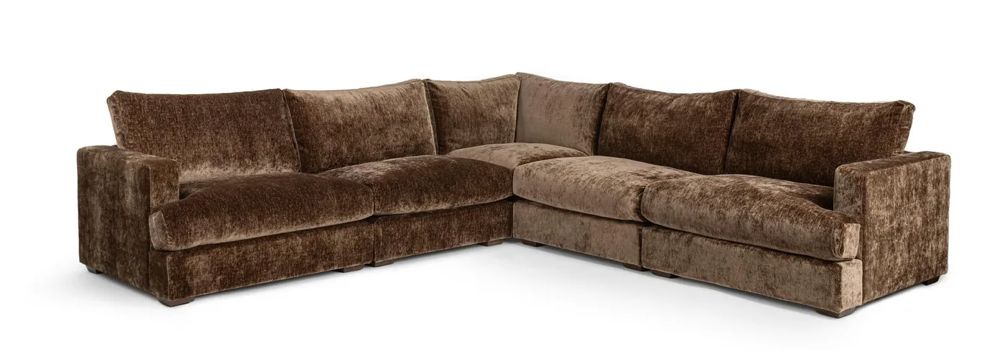 Mossed Brown 5 Piece Sectional 132.25"W x 132.25"D x 37"H Mossed Brown 5 Piece Sectional 132.25"W x 132.25"D x 37"H