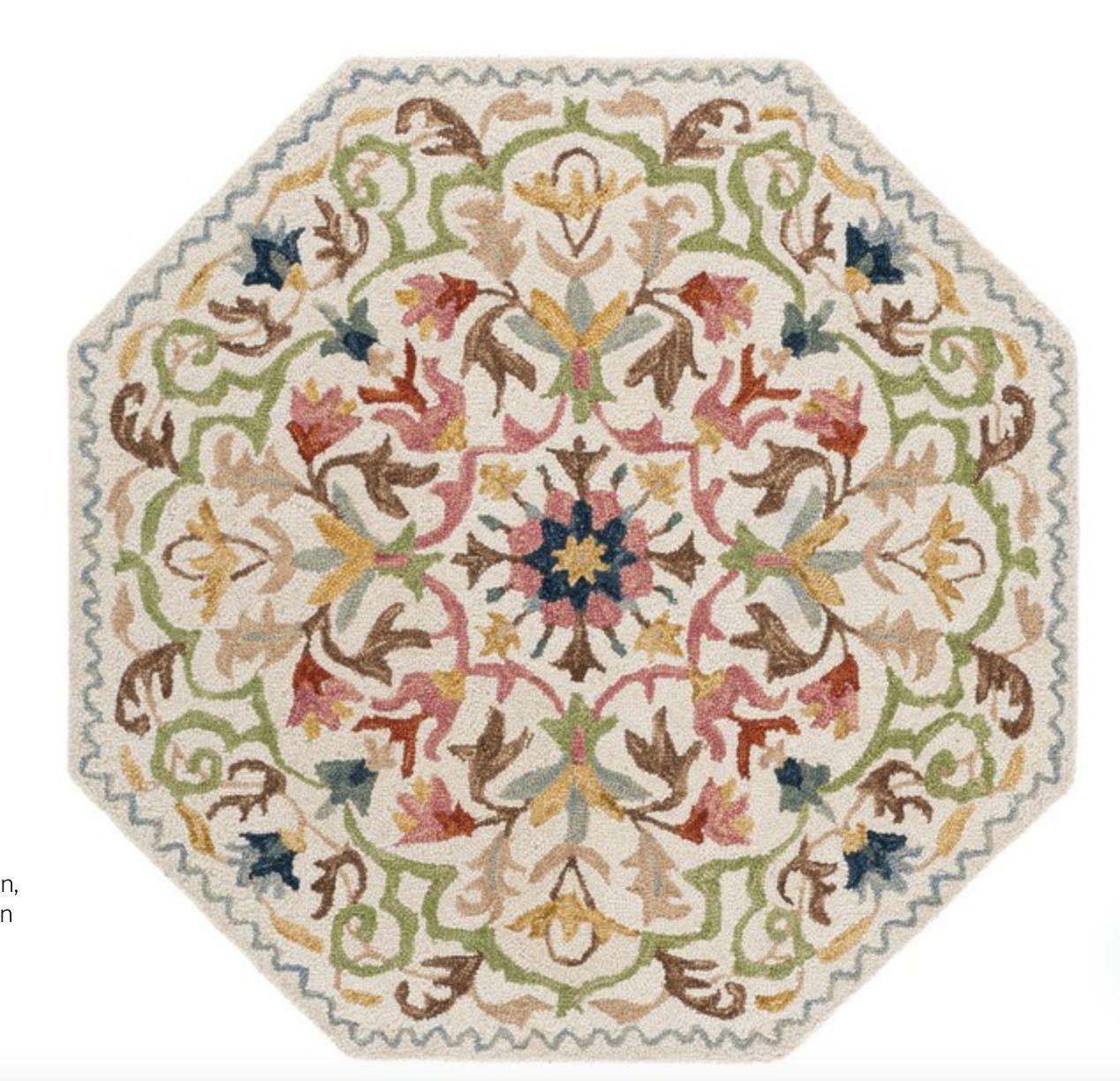 Ivory / Green 6'x6' Ivory / Green 6'x6'