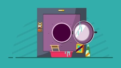 fully automatic washing machine, laundry, and iron