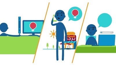 a person standing in front of the tv, a map, a car, and a plane