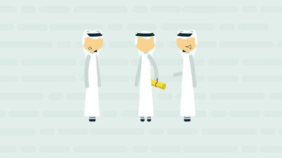 فيديو متحرك لشخصيات سعودية تتناقش 