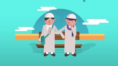 two saudi children together