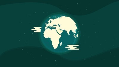 motion video of icons for a Saudi husband and wife with a globe and a map of Saudi Arabia