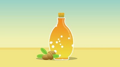 olive oil trees on a yellow backgorund
