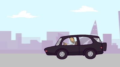 a motion video of a gulf man driving a car in saudi arabia
