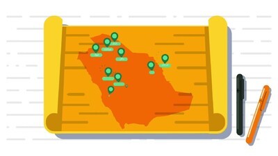 فيديو متحرك لخريطة مع دبابيس عليها 