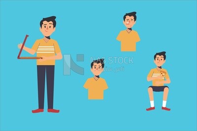 Boy eating pizza