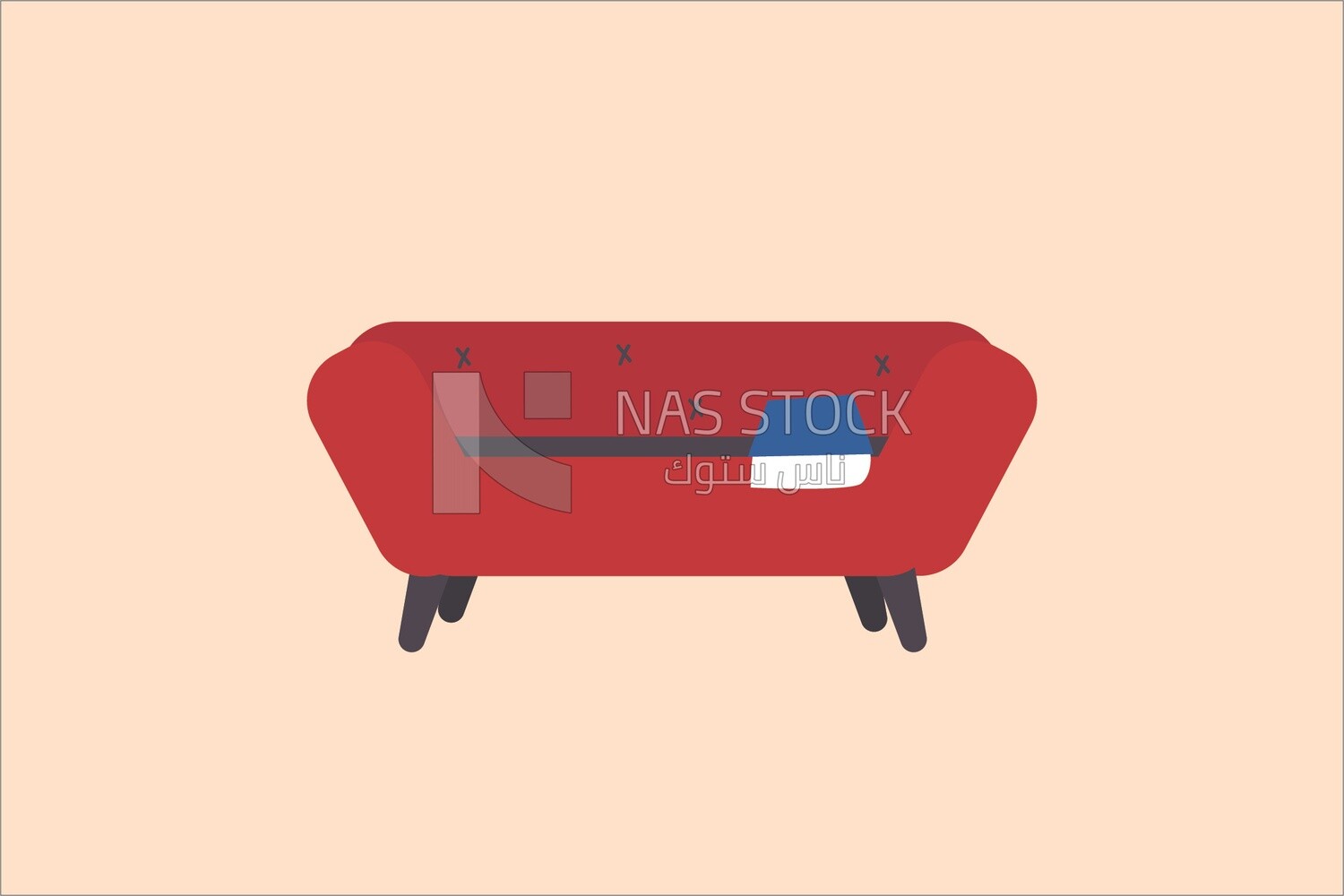 Red sofa