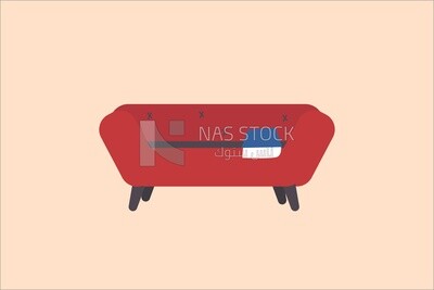 Red sofa