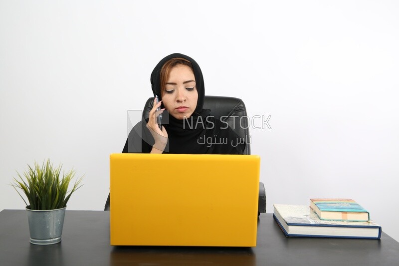 A saudi arabian businesswoman working