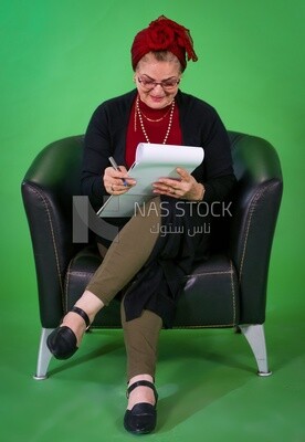An elderly woman