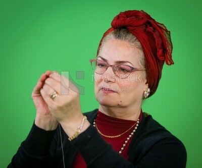 An elderly woman