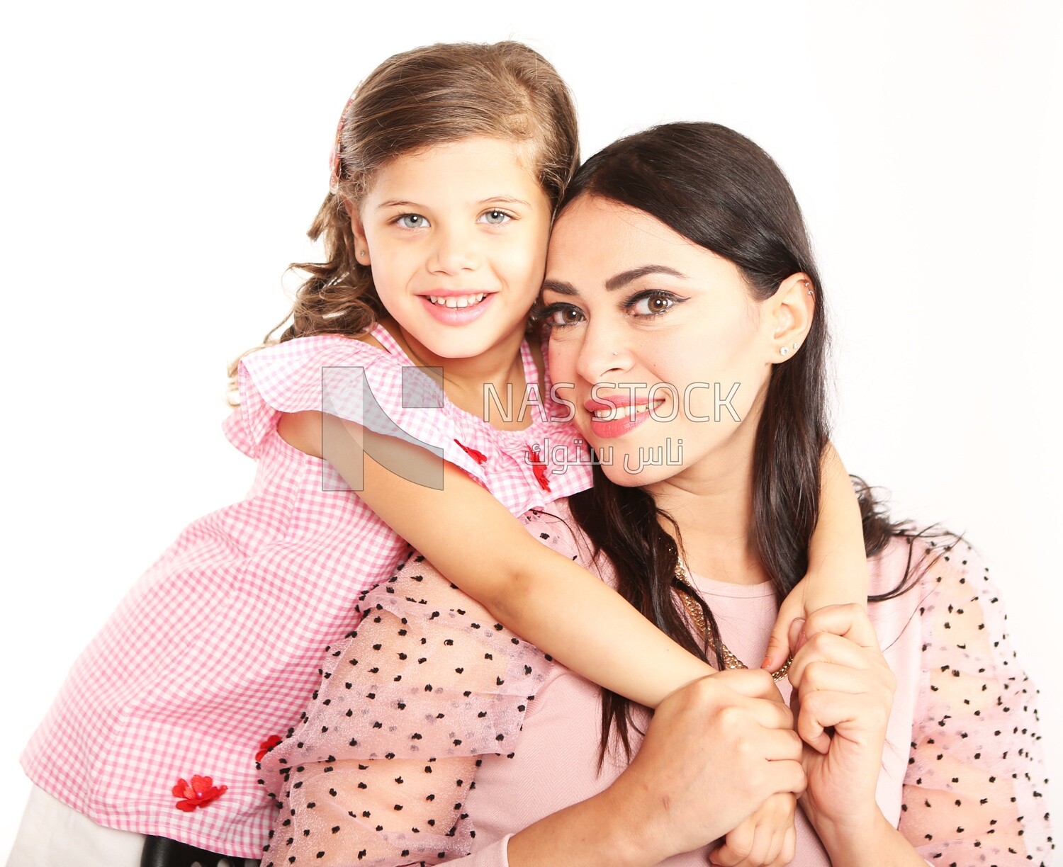 A woman with her daughter