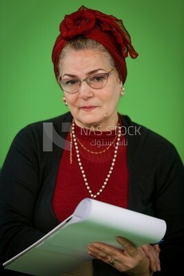 An elderly woman