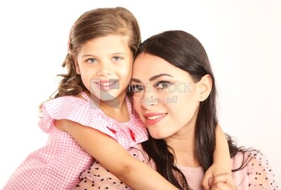 A woman with her daughter