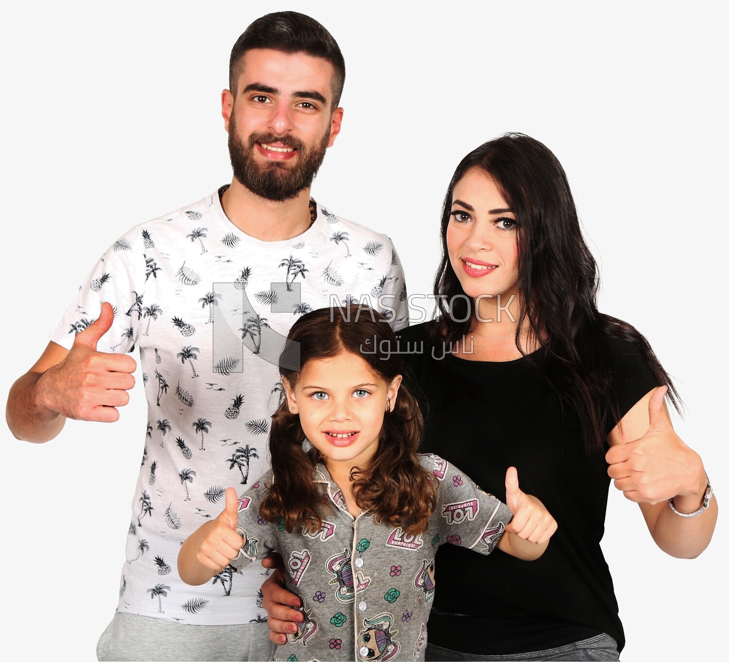 A man and a woman with their daughter