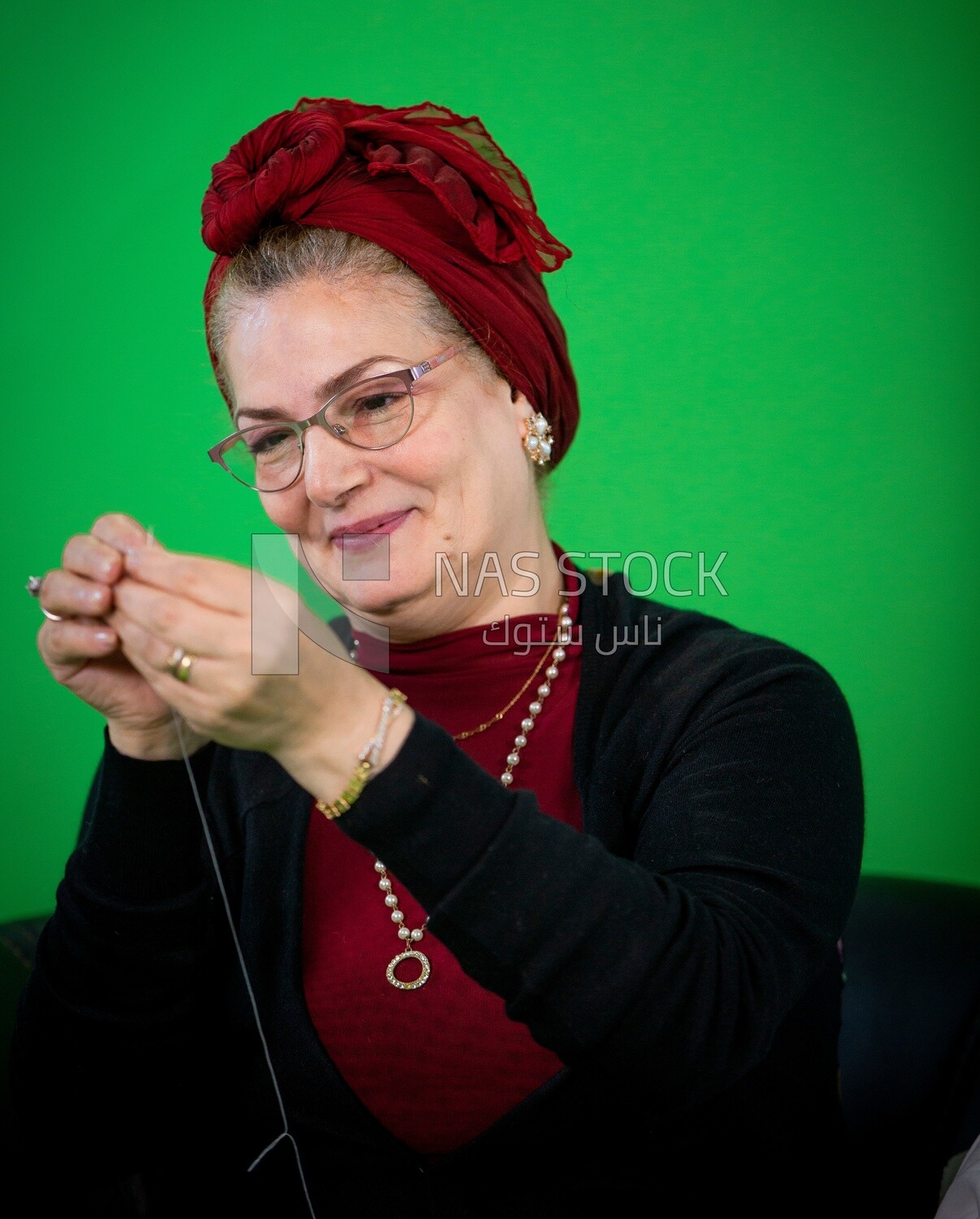An elderly woman