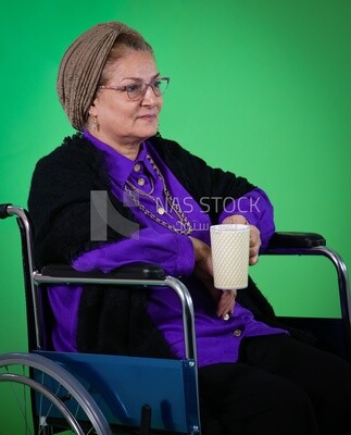 An elderly woman
