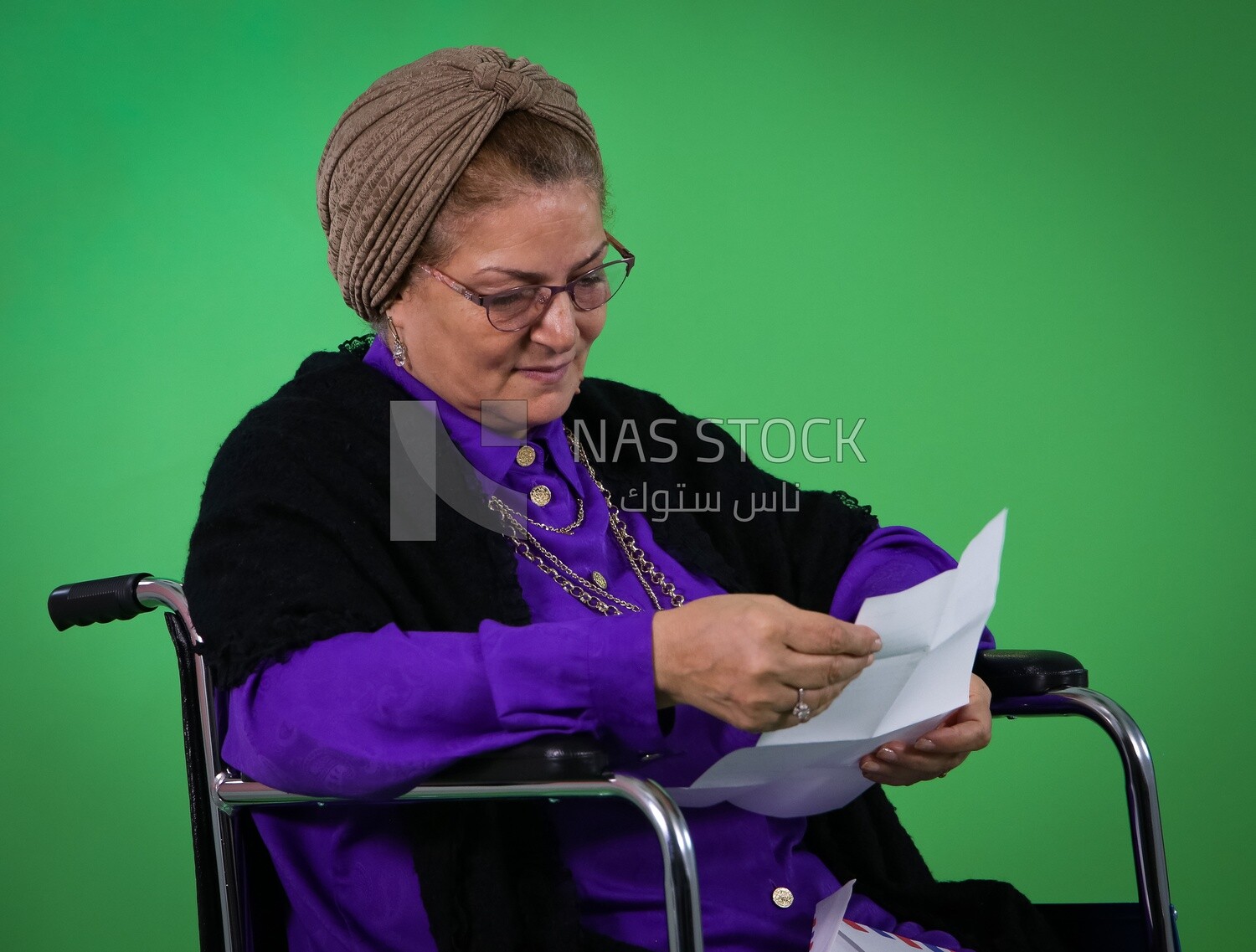 An elderly woman