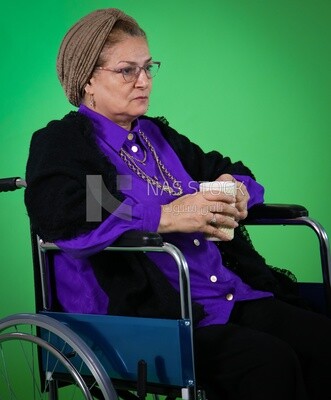 An elderly woman