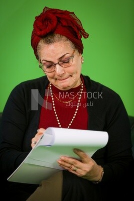 An elderly woman