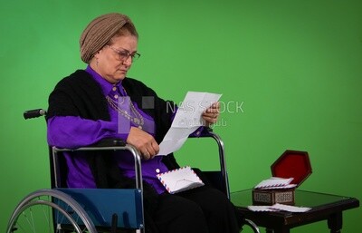 An elderly woman