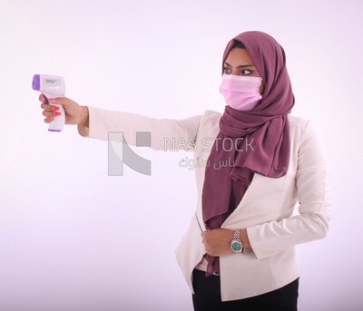 A woman wearing hijab casual clothes