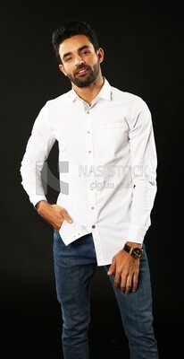 A man wearing casual clothes