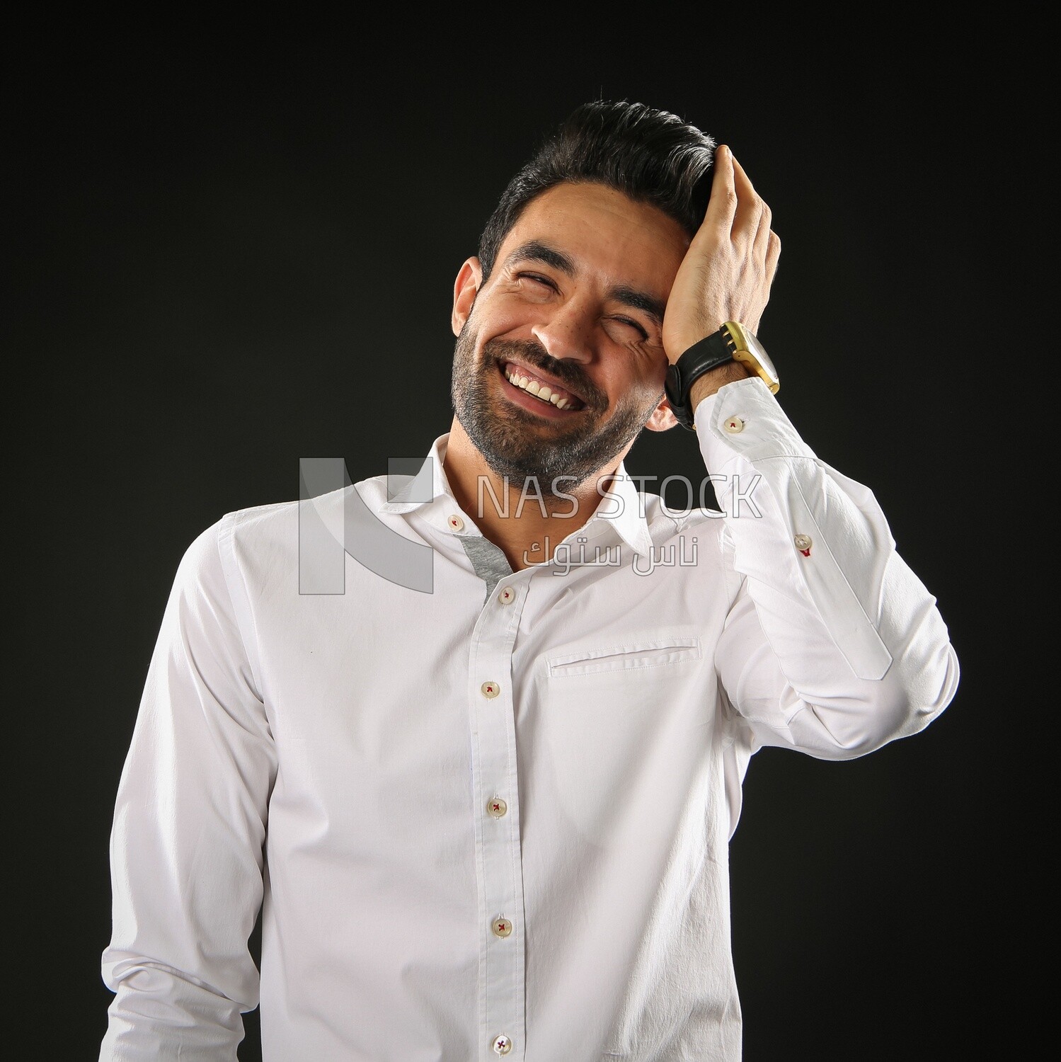 A man wearing casual clothes