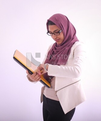 A woman wearing hijab casual clothes