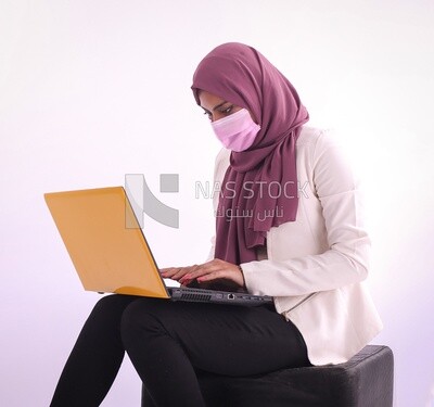 A woman wearing hijab casual clothes