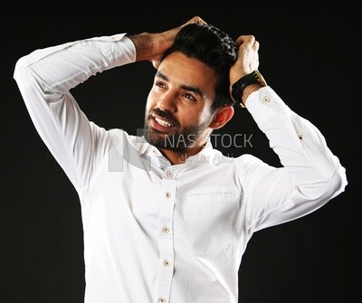 A man wearing casual clothes