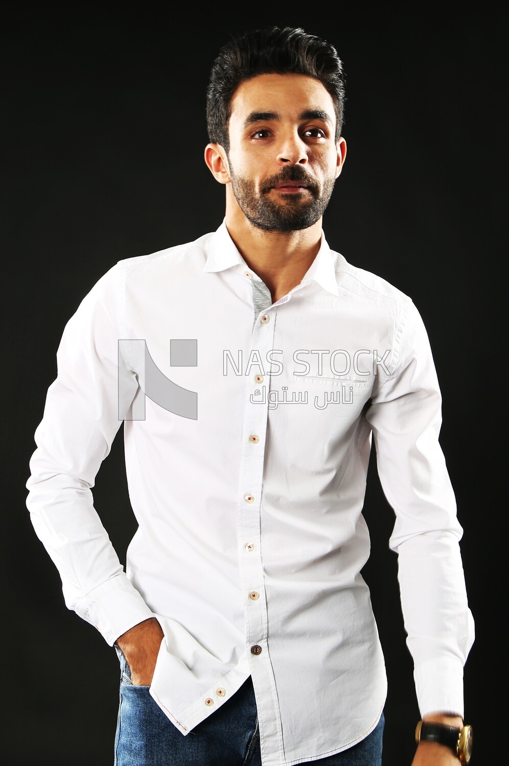 A man wearing casual clothes
